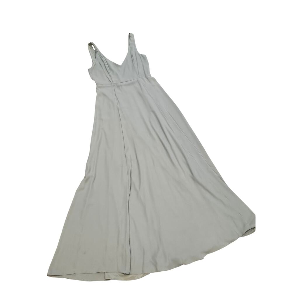 Show me your MuMu medium jenn formal maxi dress sage green chiffon wedding
